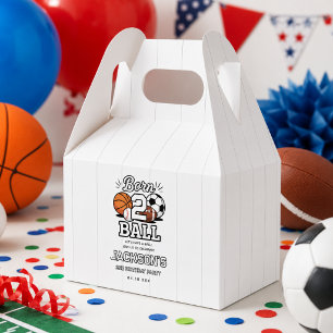 Born 2 Ball Sports Themed Boy 2nd Birthday Party Favor Boxes