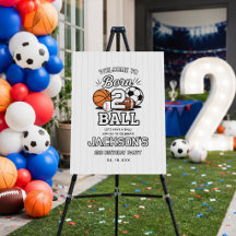 Born 2 Ball Sports Themed Boy 2nd Birthday Party