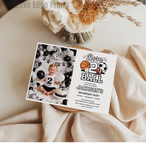 Born 2 Ball Sports Themed Boy 2nd Birthday Party