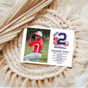 Born 2 Baseball Sports Theme Boy’s 2nd Birthday Postcard