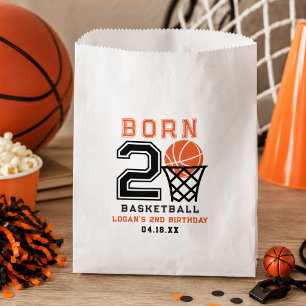 Born 2 Basketball Sports Boy's 2nd Birthday Favor Bag