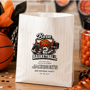 Born 2 Basketball Sports Themed 2nd Birthday Favor Bag