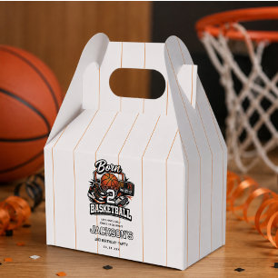 Born 2 Basketball   Sports Themed 2nd Birthday Favor Boxes