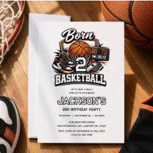 Born 2 Basketball Sports Themed Boy 2nd Birthday