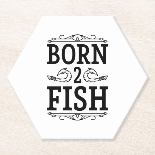 born 2 fish Fish Paper Coaster