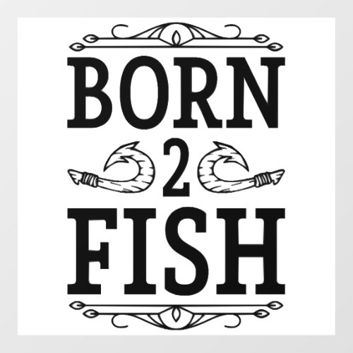 born 2 fish Fish Wall Decal