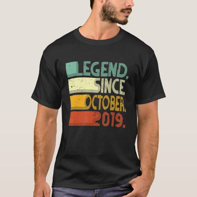 Born 3rd Birthday  3 Years Legend Since October 20 T-Shirt (Front)