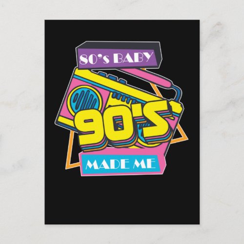 Born 80s Party Radio Disco 1980s Music Retro Postcard
