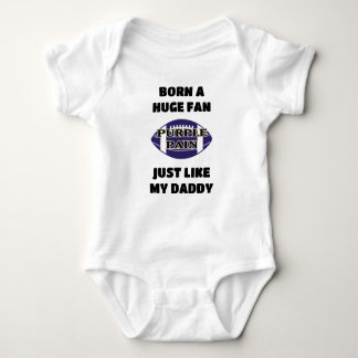Born A Baltimore Football Fan Baby Bodysuit