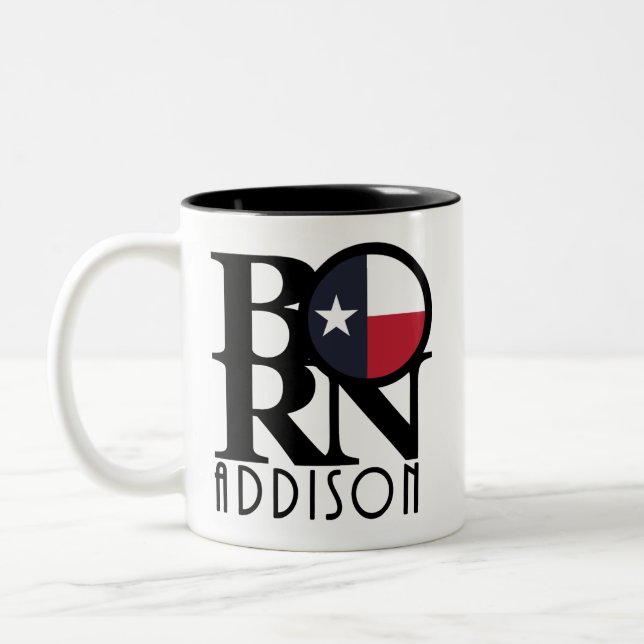 BORN Addison Texas Two-Tone Coffee Mug (Left)