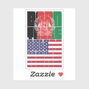 Born Afghanistan Belong American Sticker