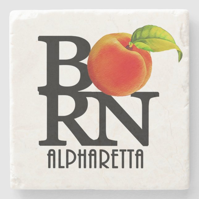 BORN Alpharetta Georgia Stone Coaster (Front)