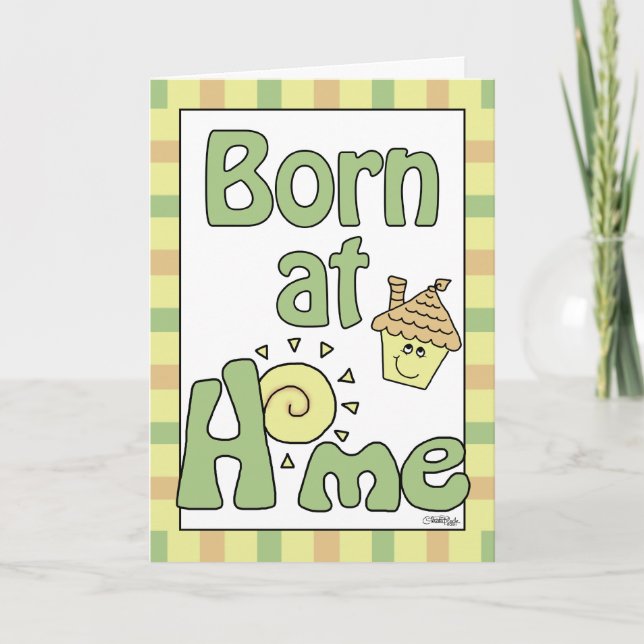Born at Home Birth Announcement (Front)