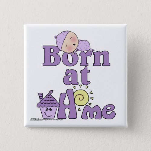 Born At Home_Sleeping Baby Girl Button