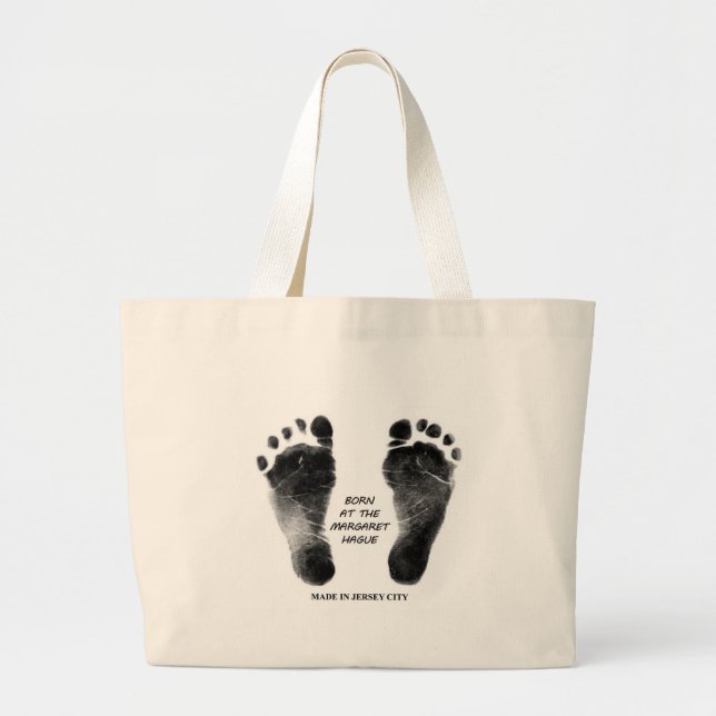 Born at the Margaret Hague Large Tote Bag (Front)