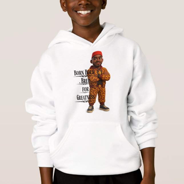 Born Bold Bred for Greatness,Afro modern,3d Hoodie (Front)