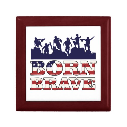 Born Brave Military USA Gift Box