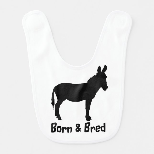 Born & Bred Donkey Logo Bib PERSONALISE (Front)