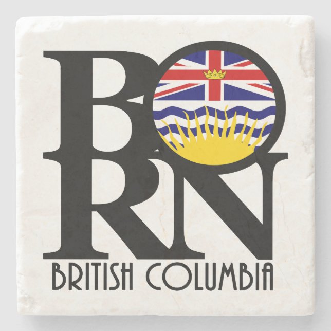 BORN British Columbia Stone Coaster (Front)