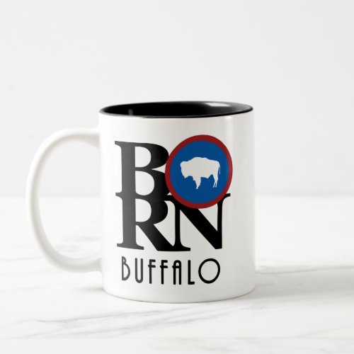 BORN Buffalo Wyoming 11oz Two_Tone Coffee Mug