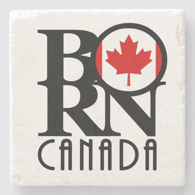 BORN Canada Stone Coaster (Front)