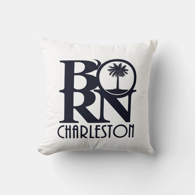 BORN Charleston SC Throw Pillow (Front)