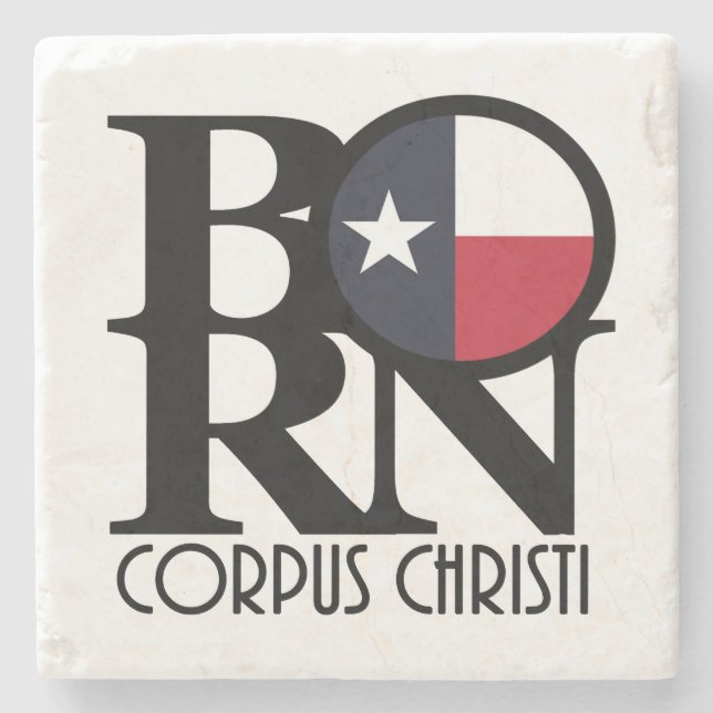 BORN Corpus Christi Stone Coaster (Front)