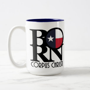 BORN Corpus Christi Texas 15oz Two-Tone Coffee Mug