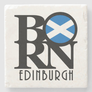 BORN Edinburgh Scotland Stone Coaster