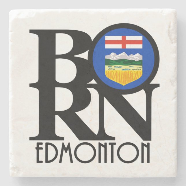 BORN Edmonton Alberta Stone Coaster (Front)