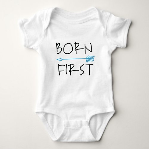 Born First  Show Off Twin Baby Bodysuit