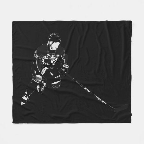 Born for Hockey _ Hockey Player Fleece Blanket