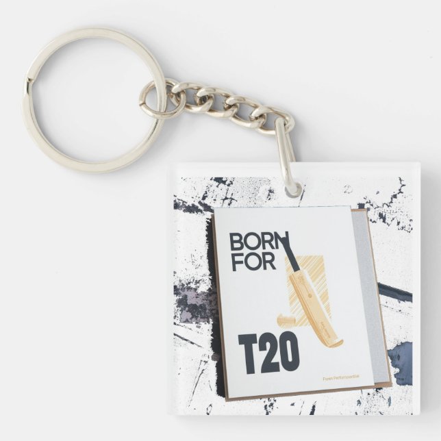 Born For T20 Cricket Graphic Tee Keychain (Front)