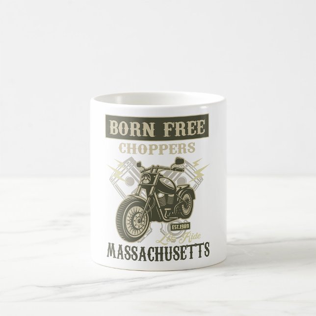Born Free Choppers Motorcycle Massachusetts Coffee Mug (Creator Uploaded)
