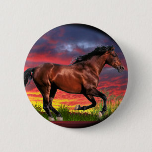 Born Free horse Button