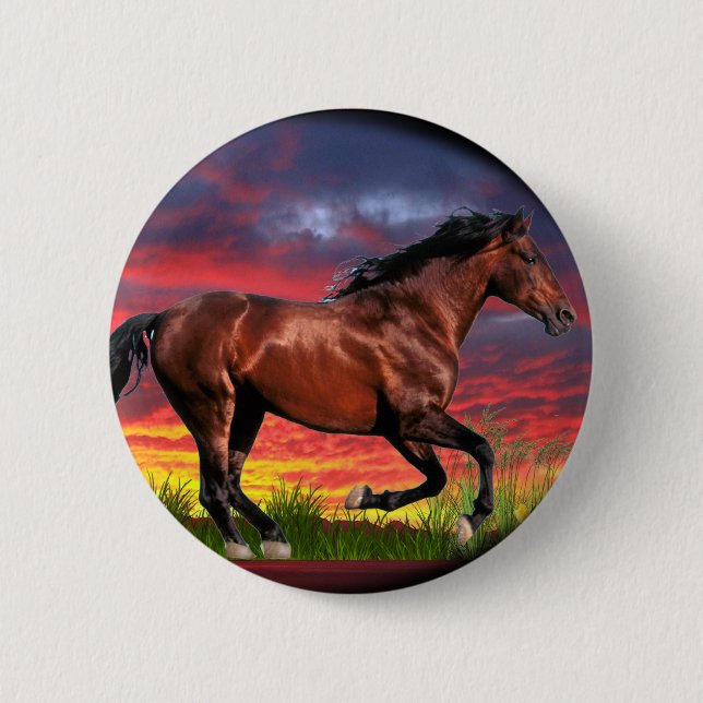 Born Free horse Button (Front)