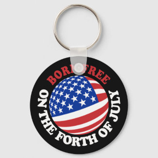 Born Free on the Forth of July Keychain