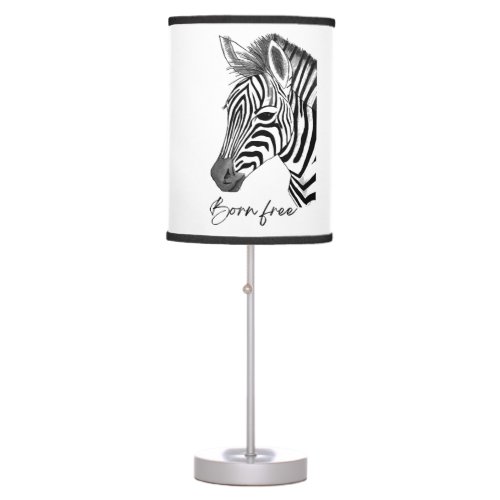 Born free zebra  table lamp