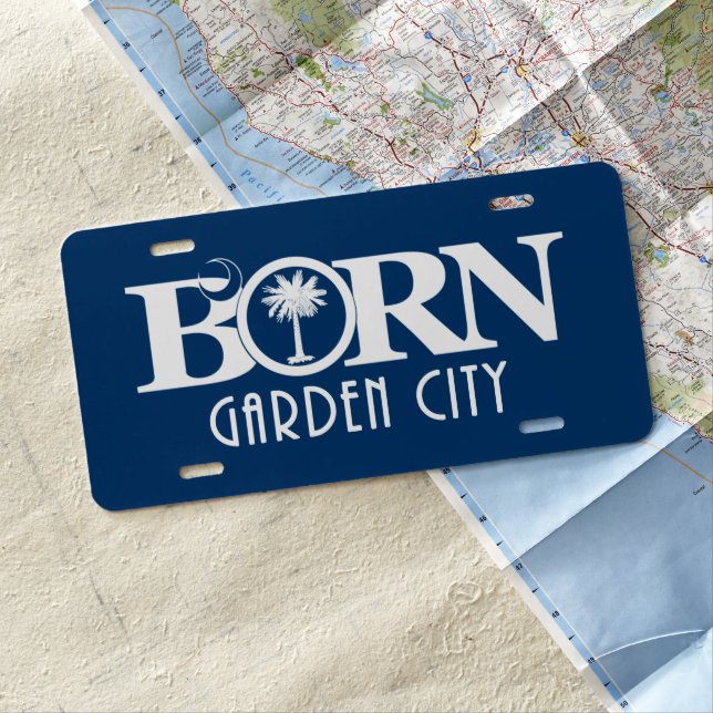 BORN Garden City SC License Plate (In Situ)