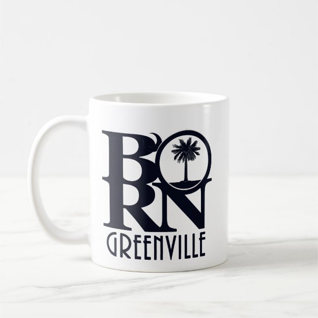 BORN Greenville SC 11oz Coffee Mug (Left)