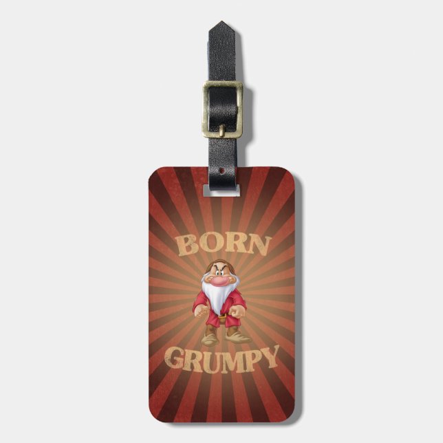 Born Grumpy Luggage Tag (Front Vertical)