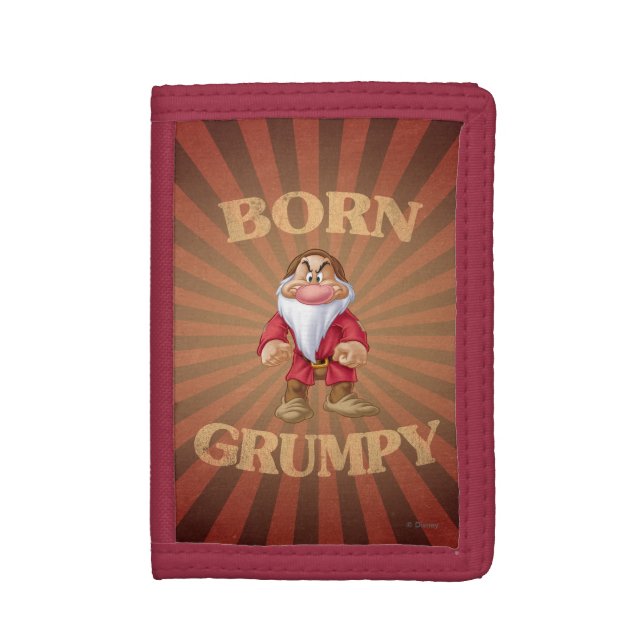 Born Grumpy Trifold Wallet (Front Vertical)
