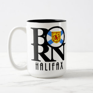 BORN Halifax Nova Scotia 15oz Two-Tone Coffee Mug