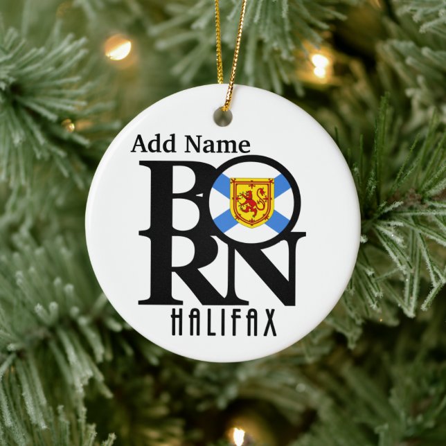 BORN Halifax Nova Scotia Ceramic Ornament (Tree)