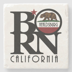 BORN Healdsburg California Stone Coaster