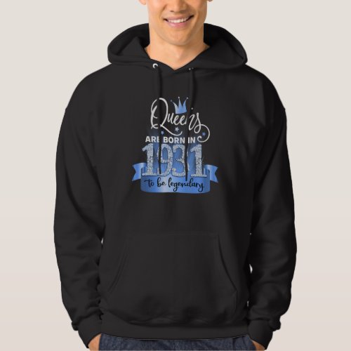 Born in 1931 I Festive Black Blue Party Outfit  A Hoodie