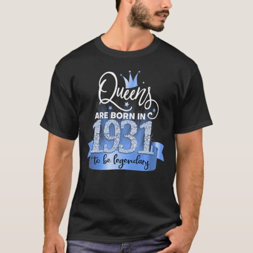 Born in 1931 I Festive Black Blue Party Outfit  A T_Shirt