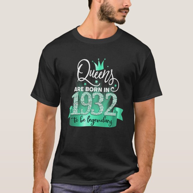 Born in 1932 I Black Turquoise Party Outfit & Acce T-Shirt (Front)
