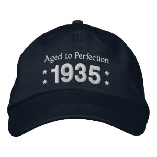 Born in 1935 AGED TO PERFECTION 80th Birthday V2DC Embroidered Baseball Hat