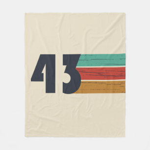 born in 1943 vintage birthday fleece blanket
